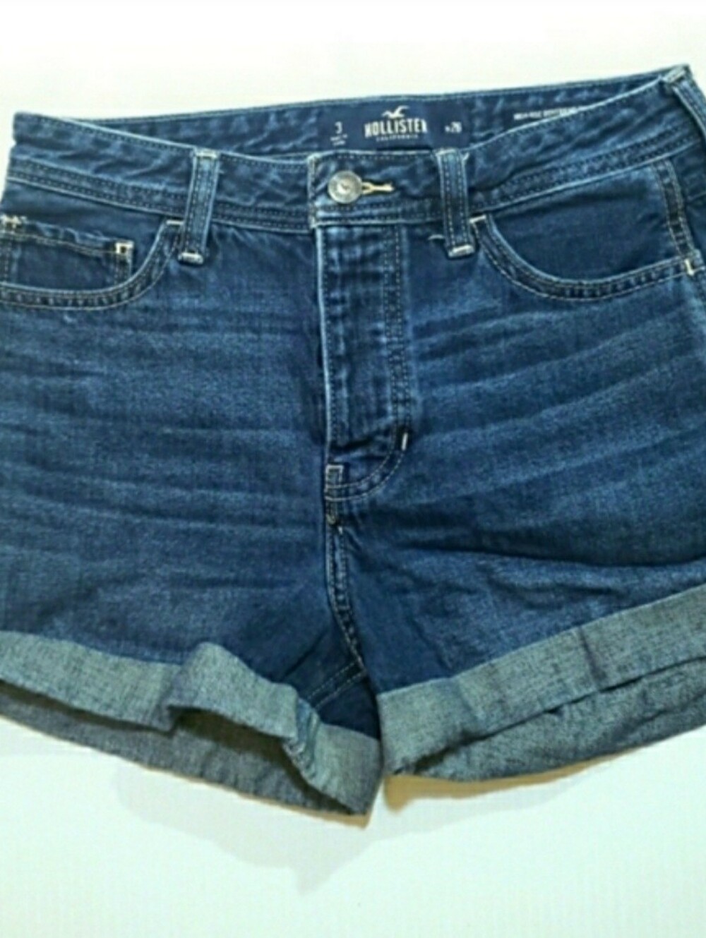 Hollister HighRise Boyfriend Cuffed  Jeans Shorts